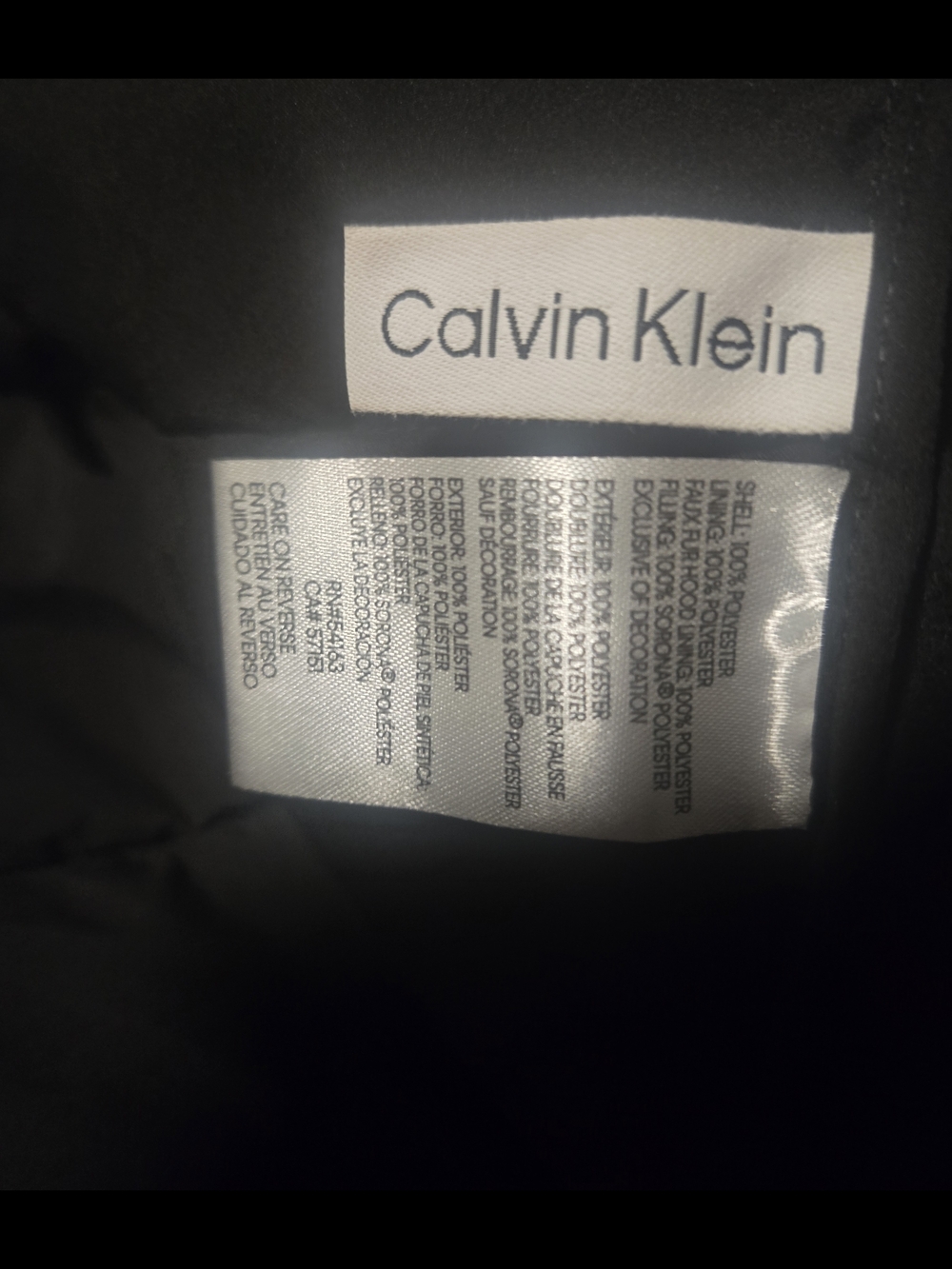 CALVIN KLEIN-Black Hooded Quilted Puffer Coat Mens - Picture 5 of 9
